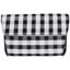 Front view of 10334 Fabric Clutch Black White Gingham