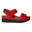 Right side view of Abrilla Red Kidsuede