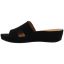 Left side view of Catiana Black Suede