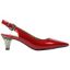 Right side view of Mayetta Red Pearlized Patent