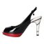Left side view of Onille BLACK/RED/WHITE PATENT