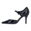 Left side view of Siona BLACK PATENT/MESH